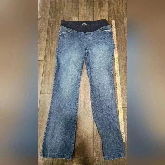 duo Maternity Denim - Duo Maternity Bootcut Jeans Womens Size M 28x30 Distressed Stretch
